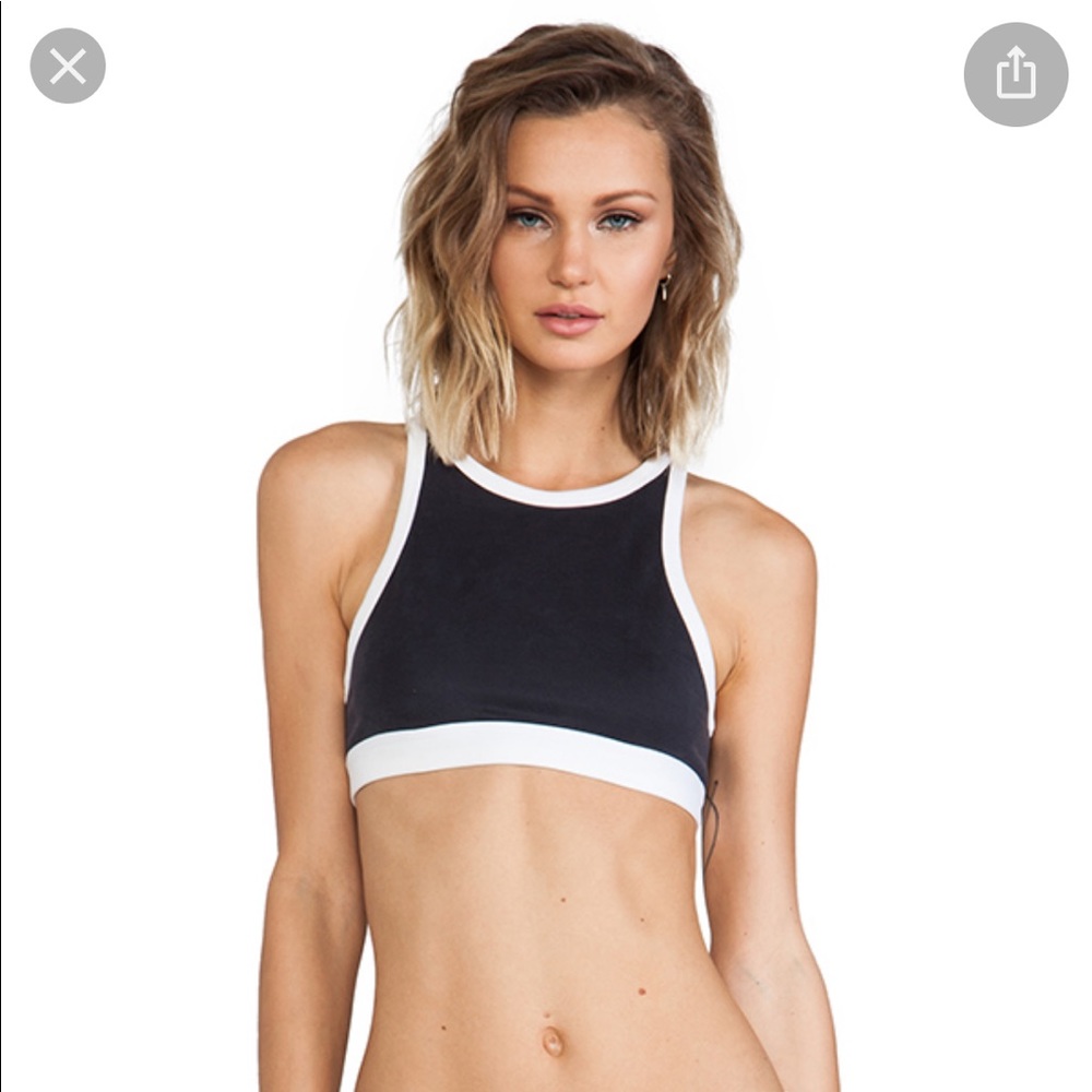 Alexander wang t navy white sports bra medium m